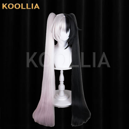 Honkai Star Rail Sparkle Black White Gradient Long Twin Tails Basic Wig