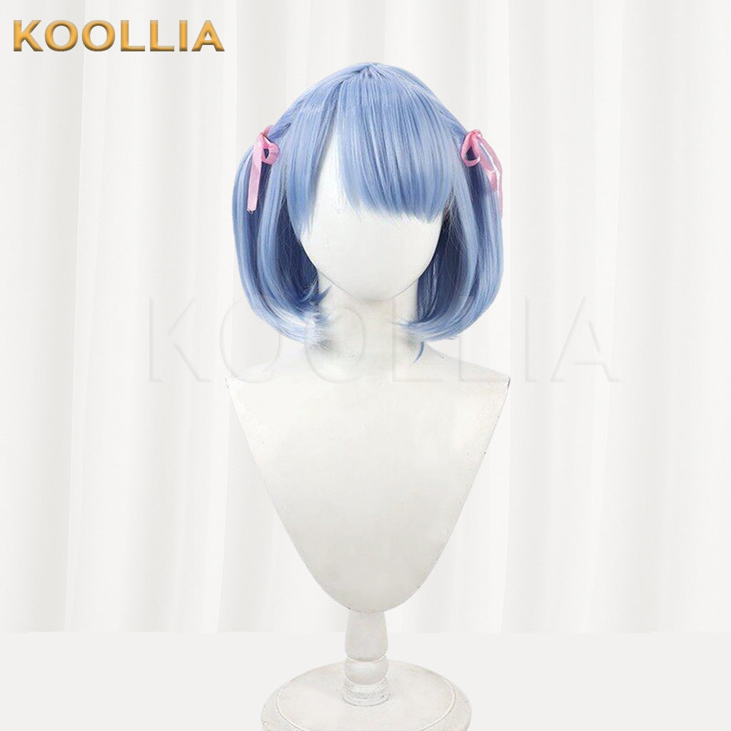 Virtual Singer Usada Pekora Light Blue Twin Tails Basic Wig
