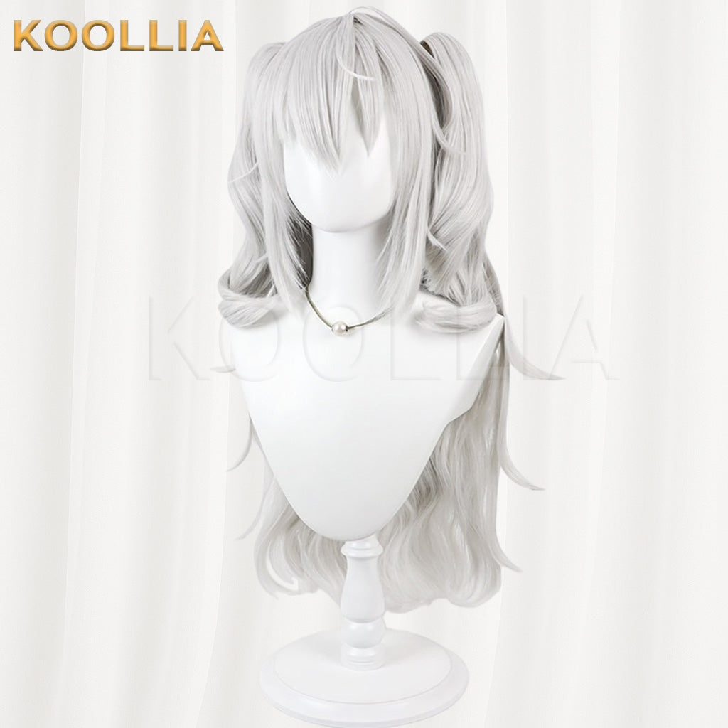 VTuber Kuzuha Silver Gray Basic Wig