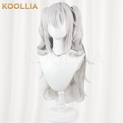 VTuber Kuzuha Silver Gray Basic Wig