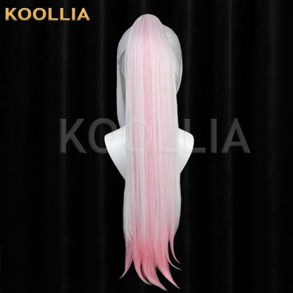 League of Legends & Spirit Blossom Yasuo Silver White Pink Highlights High Ponytail Basic Wig