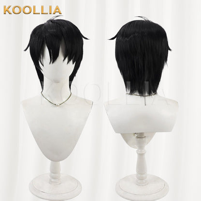Infinity Chen Su Pure Black Short Choppy Daily Hair Basic Wig