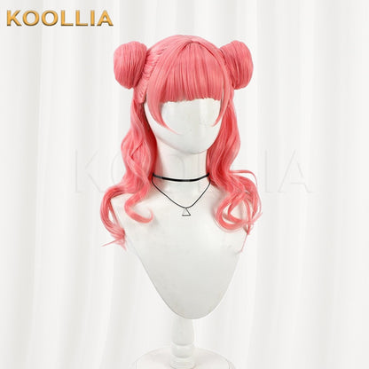 You and I Are Polar Opposites Miyu Suzuki Pink Medium Long Double Bun Basic Wig