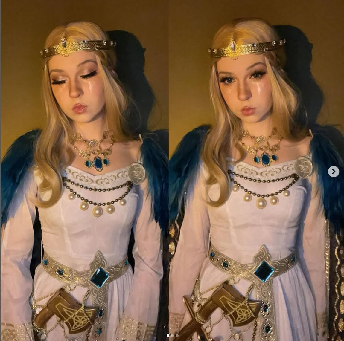IdentityV Psychologist Ada Mesmer(The Silver Knight) Long Blonde Hair Basic Wig