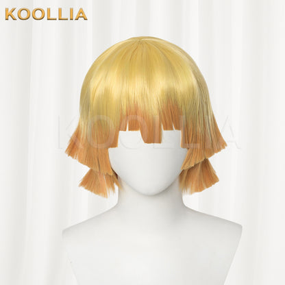 Demon Slayer Agatsuma Zenitsu Short Yellow Hair Basic Wig