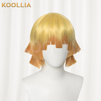 Demon Slayer Agatsuma Zenitsu Short Yellow Hair Basic Wig