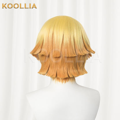 Demon Slayer Agatsuma Zenitsu Short Yellow Hair Basic Wig