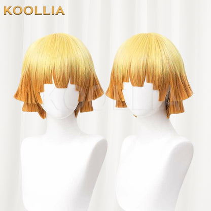 Demon Slayer Agatsuma Zenitsu Short Yellow Hair Basic Wig