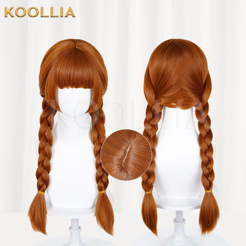 Wednesday Agnes DeMiller Long Brown Hair Basic Wig Multi-angle Display by koollia