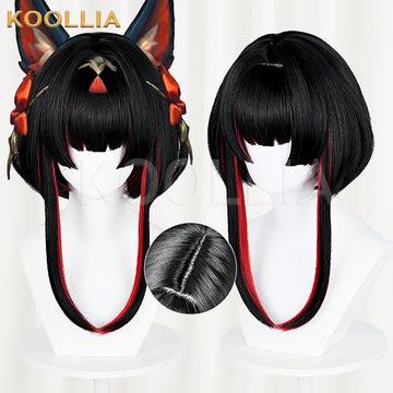League of Legends Ahri Spirit Blossom Springs Short Mix Hair Basic Wig - KOOLLIA