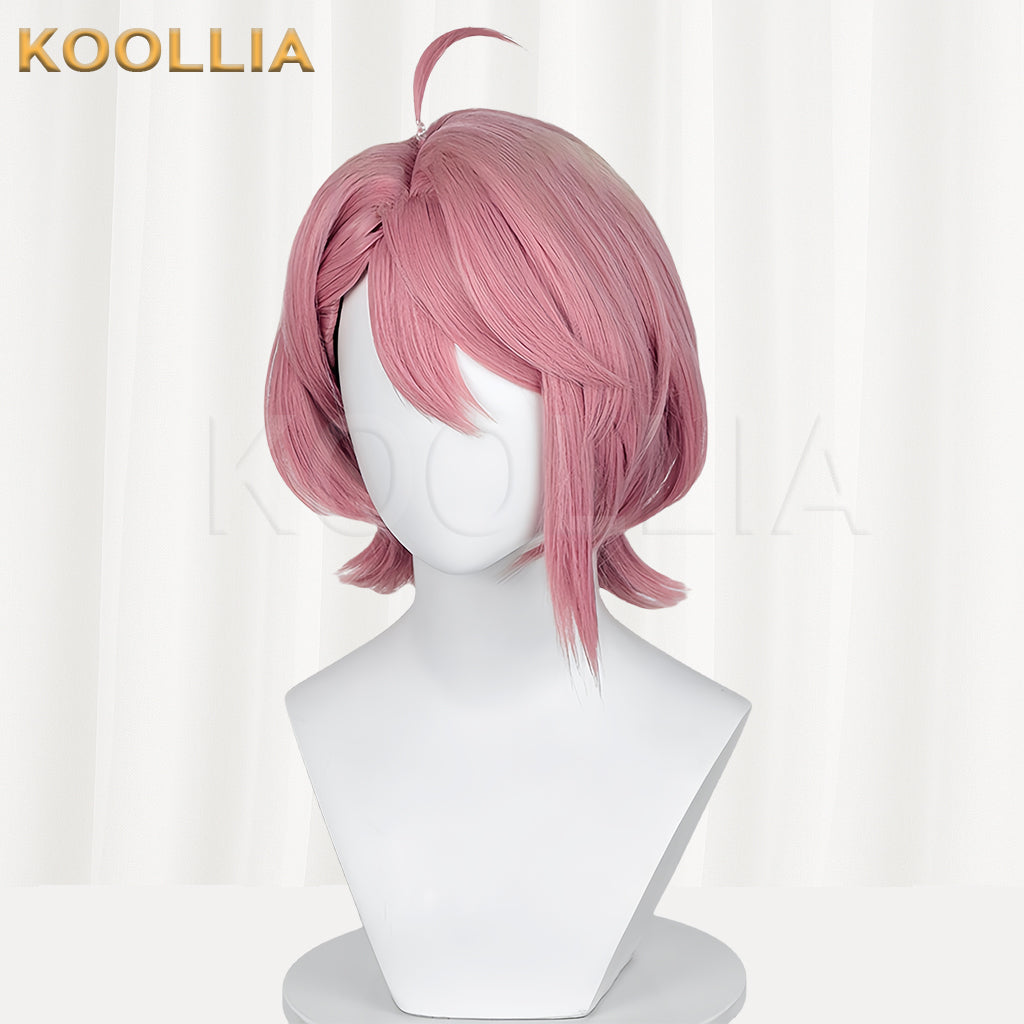 Dandadan Aira Shiratori Basic-Perücke mit kurzen rosa Haaren