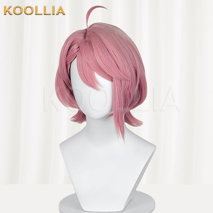 Dandadan Aira Shiratori Basic-Perücke mit kurzen rosa Haaren