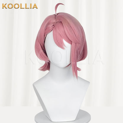Dandadan Aira Shiratori Basic-Perücke mit kurzen rosa Haaren