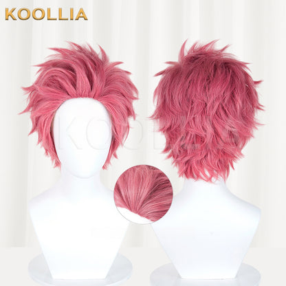 Demon Slayer Akaza Short Pink Hair Basic Wig