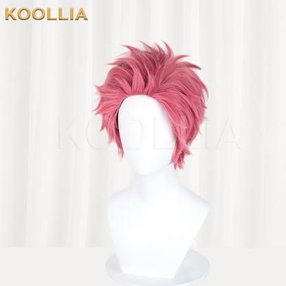 Demon Slayer Akaza Short Pink Hair Basic Wig