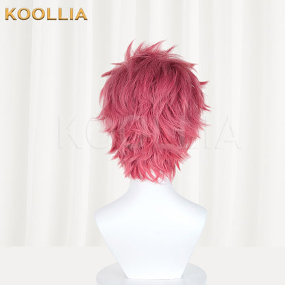 Demon Slayer Akaza Short Pink Hair Basic Wig
