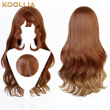 IdentityV Little Girl Alice DeRoss(Eurydice) Long Brown Hair Basic Wig - KOOLLIA