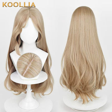 IdentityV Little Girl Alice DeRoss(Panda Friend) Long Flaxen Brown Hair Basic Wig - KOOLLIA
