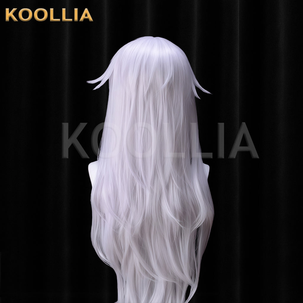 Super Mario Kingboo Lange silber-lila Haare Basic Perücke
