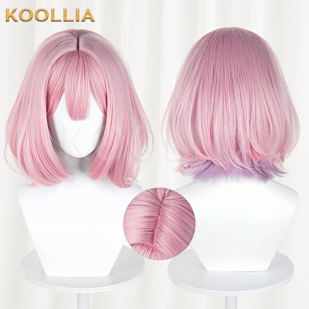 There's No Freaking Way I'll be Your Lover!... Amaori Renako Short Pink Hair Styled Basic Wig