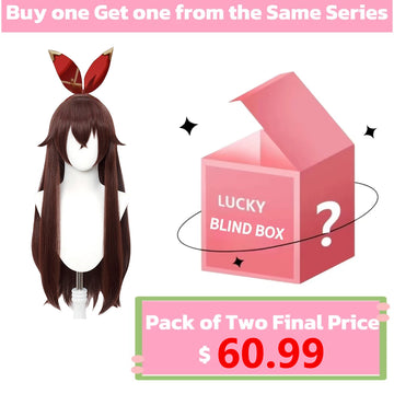 Genshin Impact Amber Long Brown Hair Basic Wig - KOOLLIA