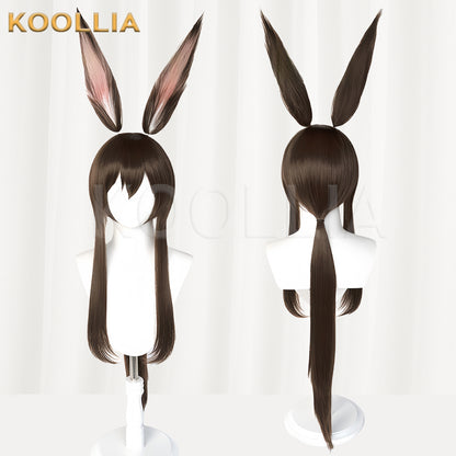 Arknights Amiya Long Brown Hair Basic Wig