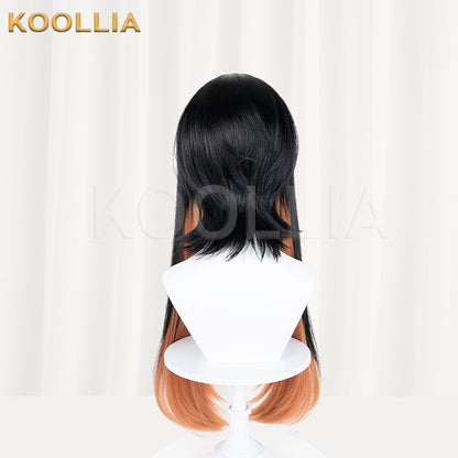 Gachiakuta Amo Empool Long Black Orange Hair Basic Wig