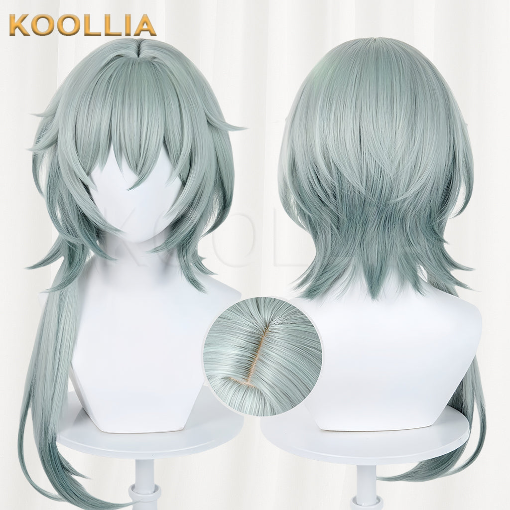 Honkai: Star Rail Anaxa Long Green Hair Basic Wig