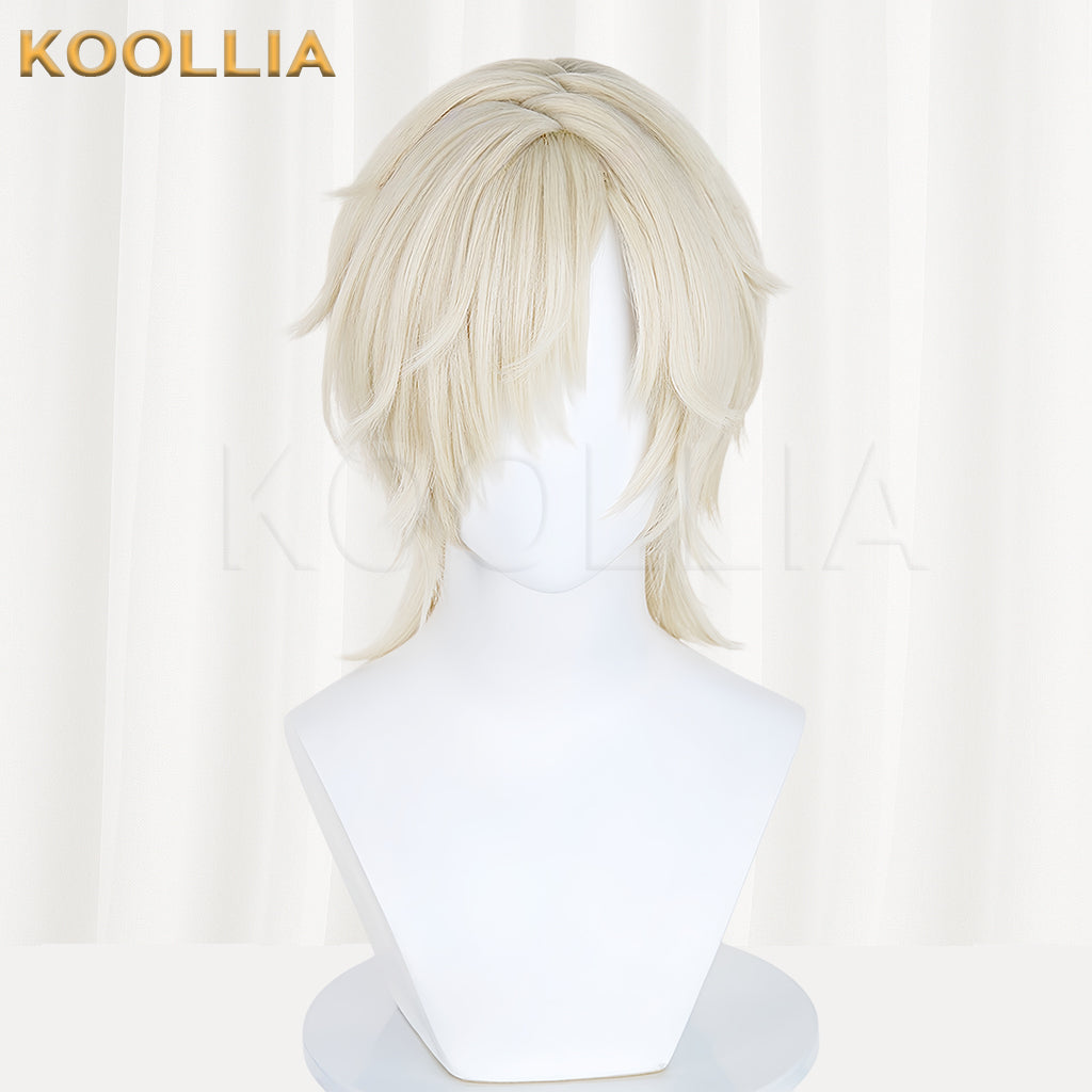Identity ⅤDark Pact Andrew Kreiss Short Blonde Hair Basic Wig