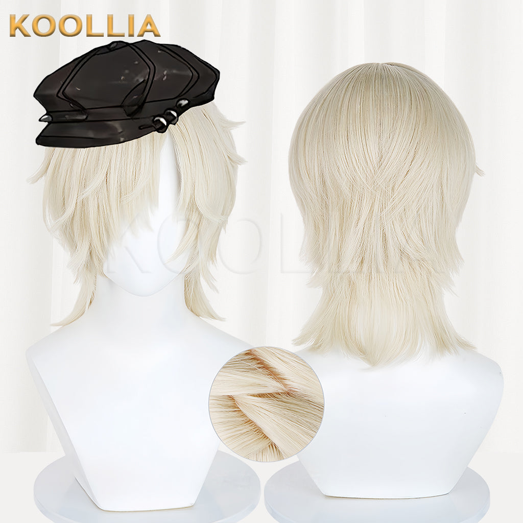 Identity ⅤDark Pact Andrew Kreiss Short Blonde Hair Basic Wig