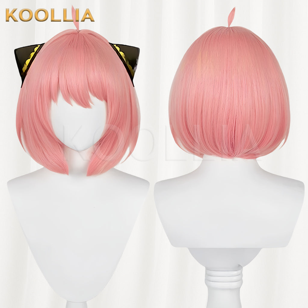 SPY¡ÁFAMILY Anya Short Pink Hair Basic Wig