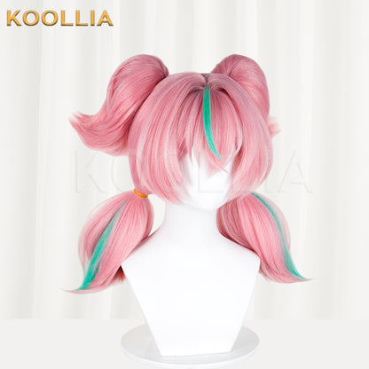 Zenless Zone Zero Aria Long Pink Green Hair Basic Wig