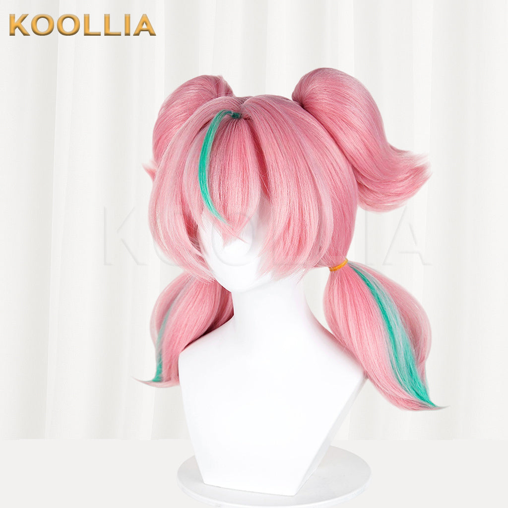Zenless Zone Zero Aria Long Pink Green Hair Basic Wig