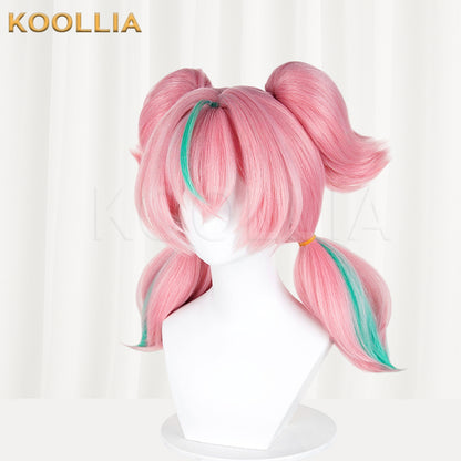 Zenless Zone Zero Aria Long Pink Green Hair Basic Wig