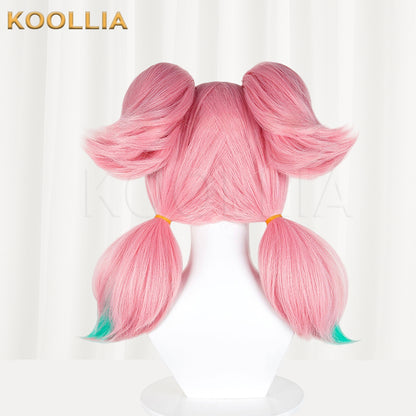 Zenless Zone Zero Aria Long Pink Green Hair Basic Wig