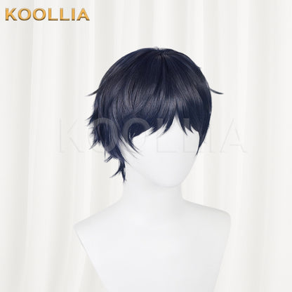 Your Lie in April Arima Kousei Short Black Blue Hair Basic Wig