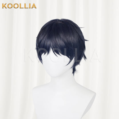 Your Lie in April Arima Kousei Short Black Blue Hair Basic Wig
