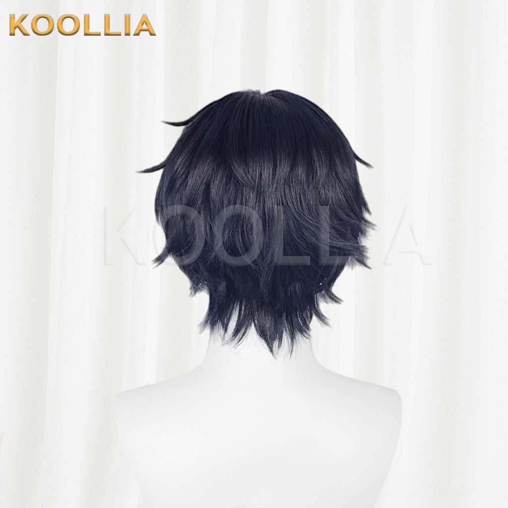 Your Lie in April Arima Kousei Short Black Blue Hair Basic Wig