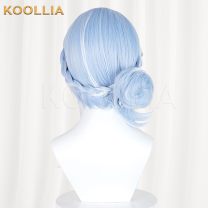 Genshin Impact Arlecchino AO Ice Blue Silver Ombre Basic Wig