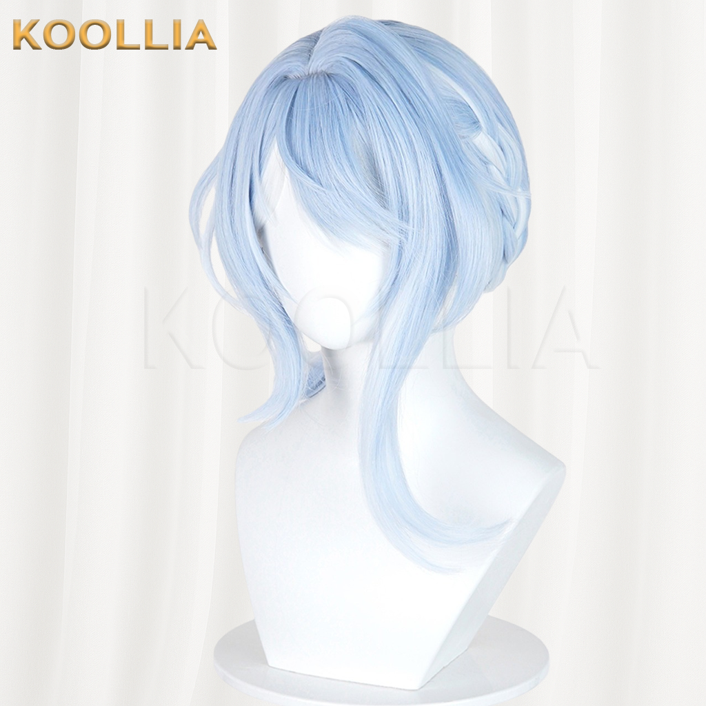 Genshin Impact Arlecchino AO Ice Blue Silver Ombre Basic Wig