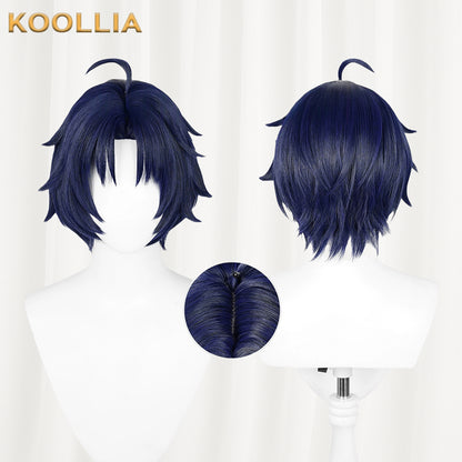 Zenless Zone Zero Asaba Harumasa Short Blue Hair Basic Wig