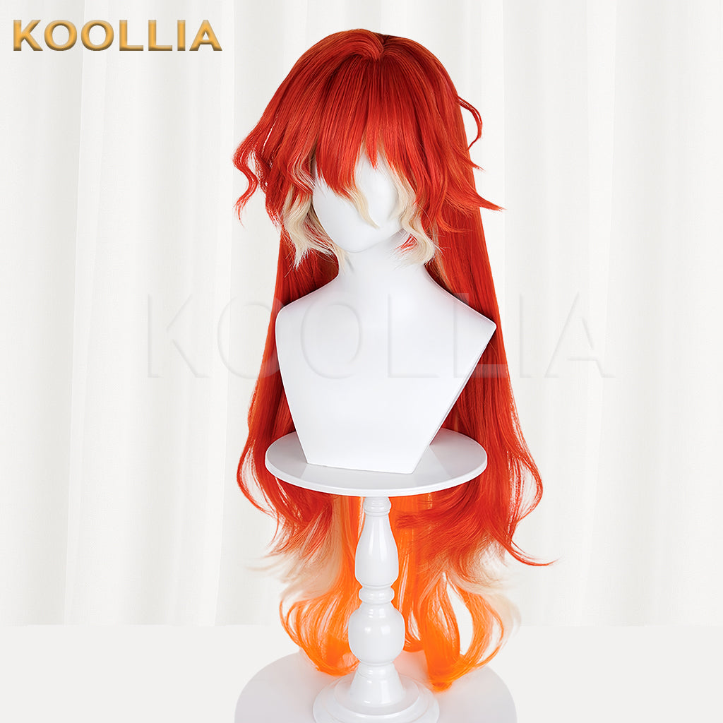 Wuthering Waves Augusta Long Red Hair Basic Wig