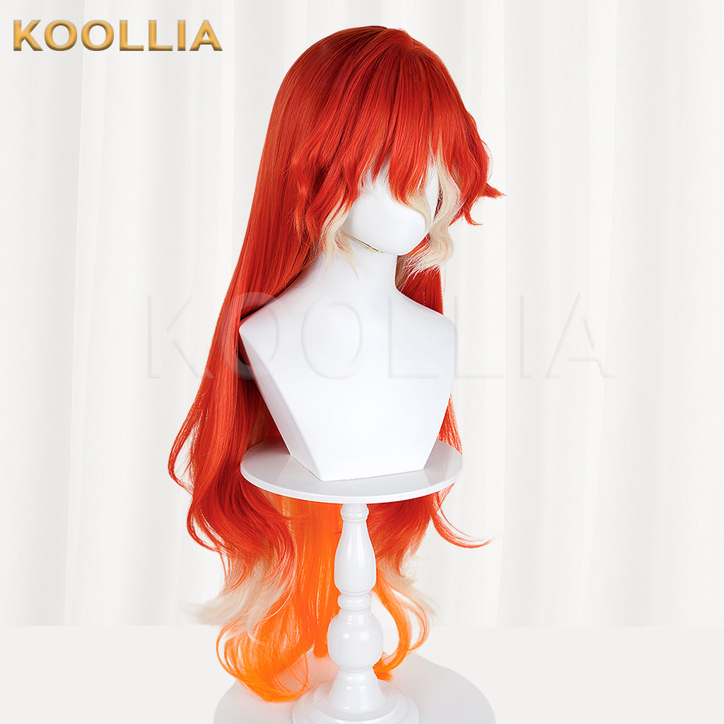 Wuthering Waves Augusta Long Red Hair Basic Wig