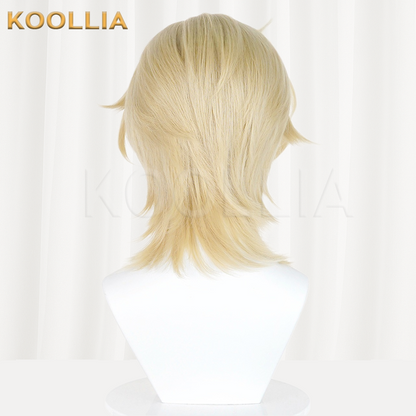 Honkai: Star Rail Aventurine Light Cream Gold & Mint Green Ombre Basic Wig