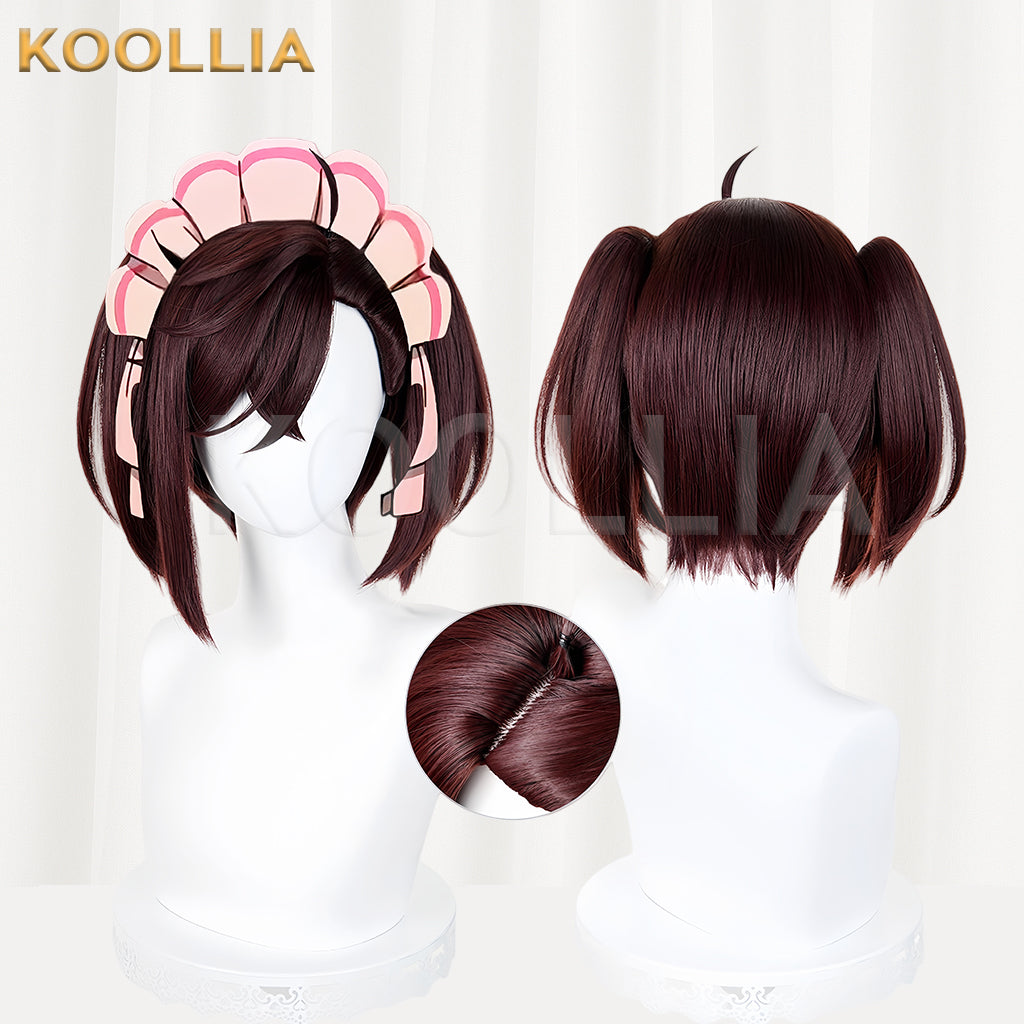 Dandadan Momo Asaye Maid Short Brown Hair Basic Wig