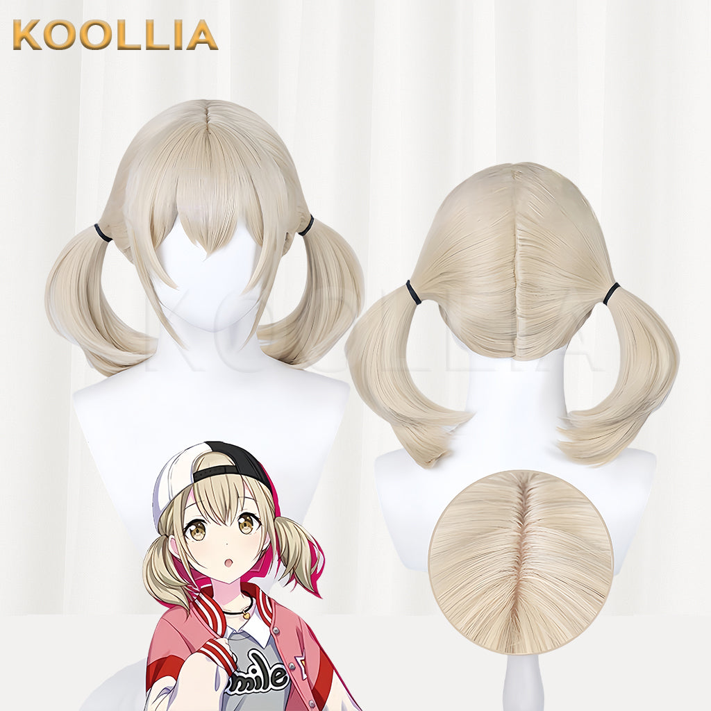 Project Sekai Colorful Stage! feat. Hatsune Miku Azusawa Kohane Medium Long Ash-Blonde Hair Basic Wig