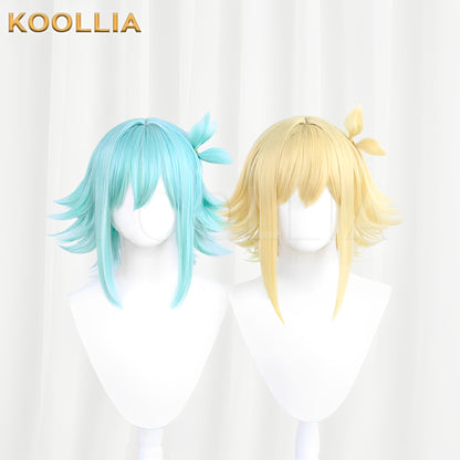 ¡¶OMORI¡·Basil Short Light Green/Yellow Hair Basic Wig