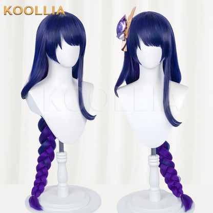 Genshin Impact Beelzebul/Raiden Shogun Long Purple Hair Basic Wig