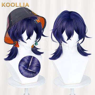 Zenless Zone Zero Belle(Summer Skies) Short Purple Hair Basic Wig - KOOLLIA