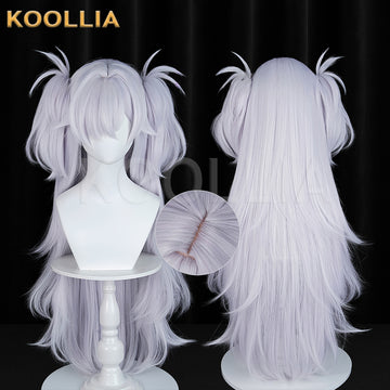 Blue Archive Itagaki Kanoe Long Silver Gray Hair Basic Wig  KOOLLIA